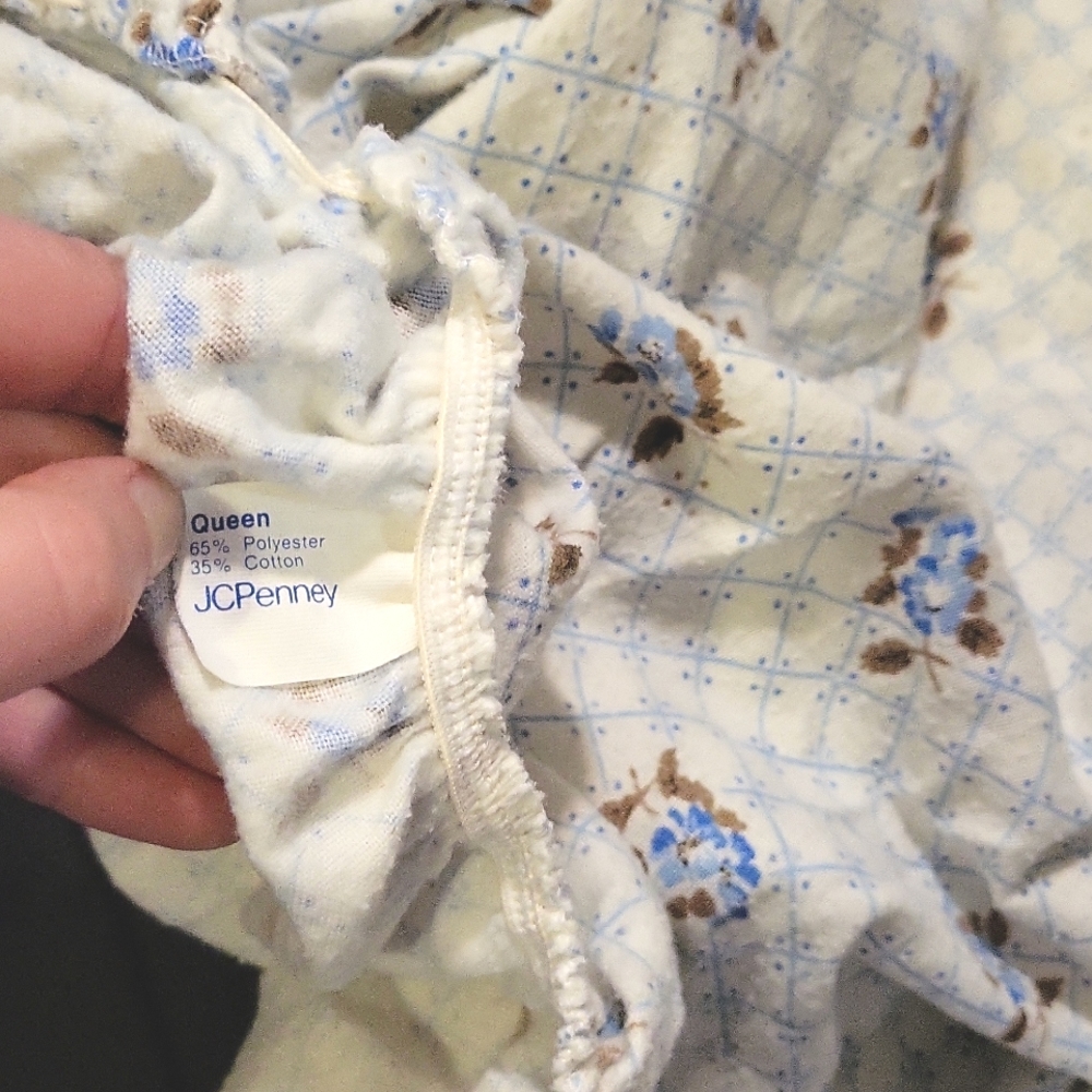 Queen Fitted Bottom Sheet JCPenny Vintage Floral